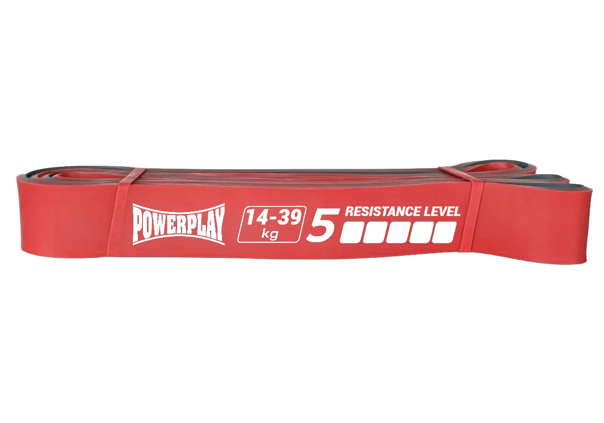 Еспандер для фітнесу і кроссфіту PowerPlay 4116 Double Colors Червоно/Сіра (14-39 кг)