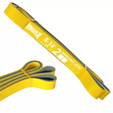 Эспандер для фитнеса и кроссфита PowerPlay 4116 Double Colors Желто/Сера (5-14 кг)