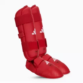 Защита голени и стопы Adidas WKF Красный XXS