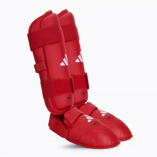 Защита голени и стопы Adidas WKF Красный XXS
