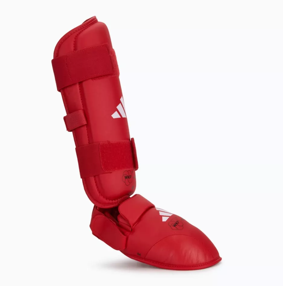 Защита голени и стопы Adidas WKF Красный XXS
