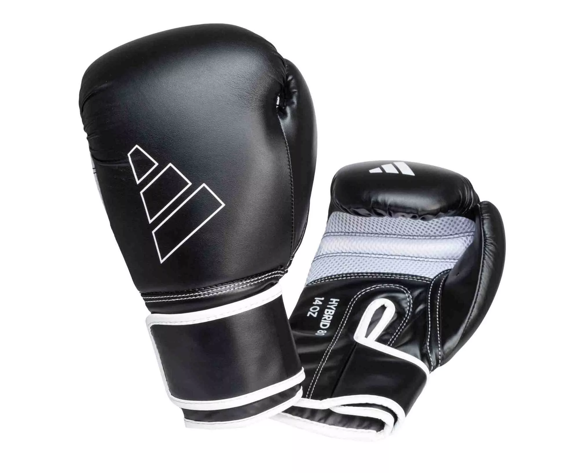 Боксерские перчатки  Adidas Hybrid 80 Black/White 10 унций