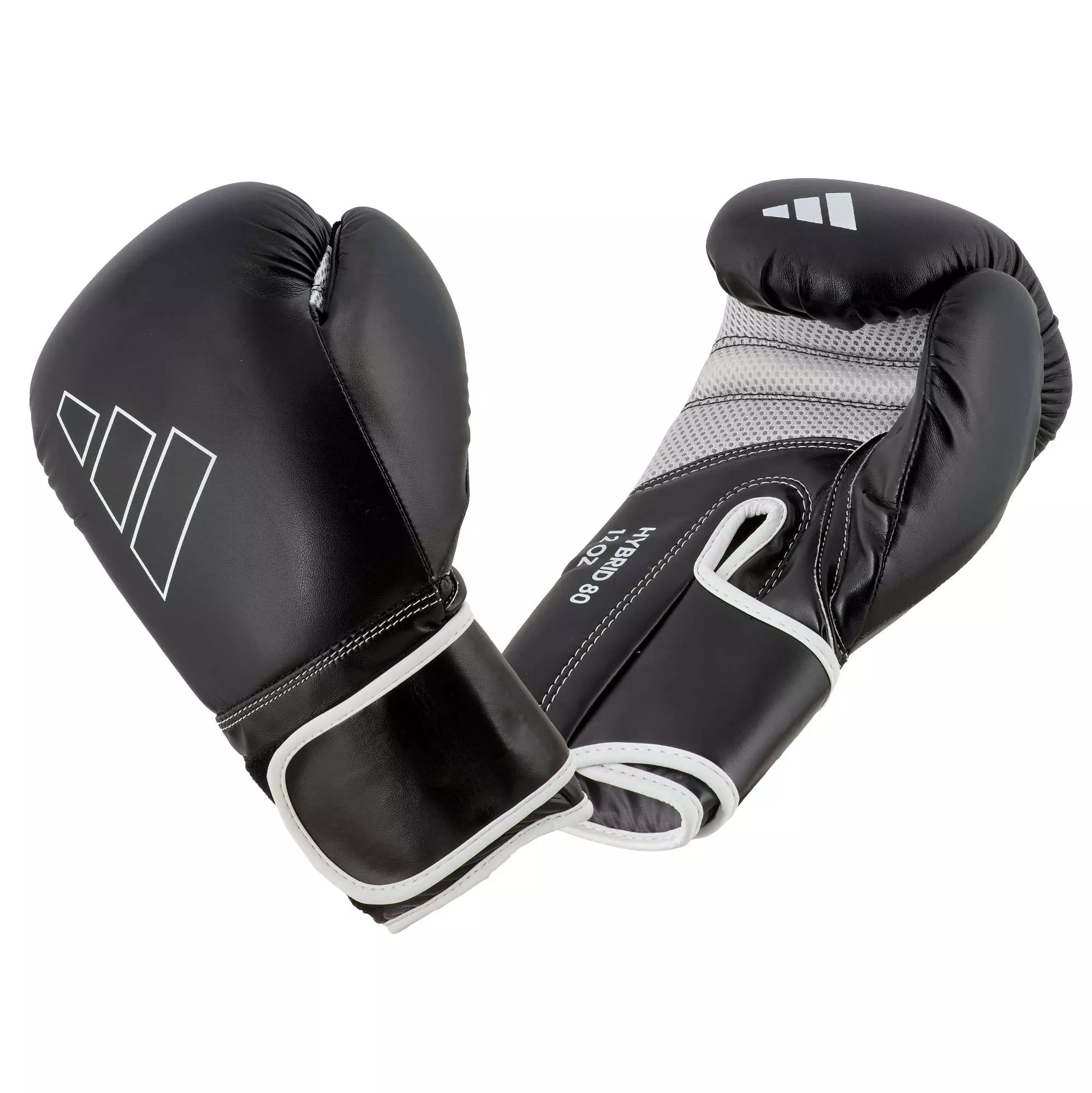 Боксерские перчатки  Adidas Hybrid 80 Black/White 10 унций