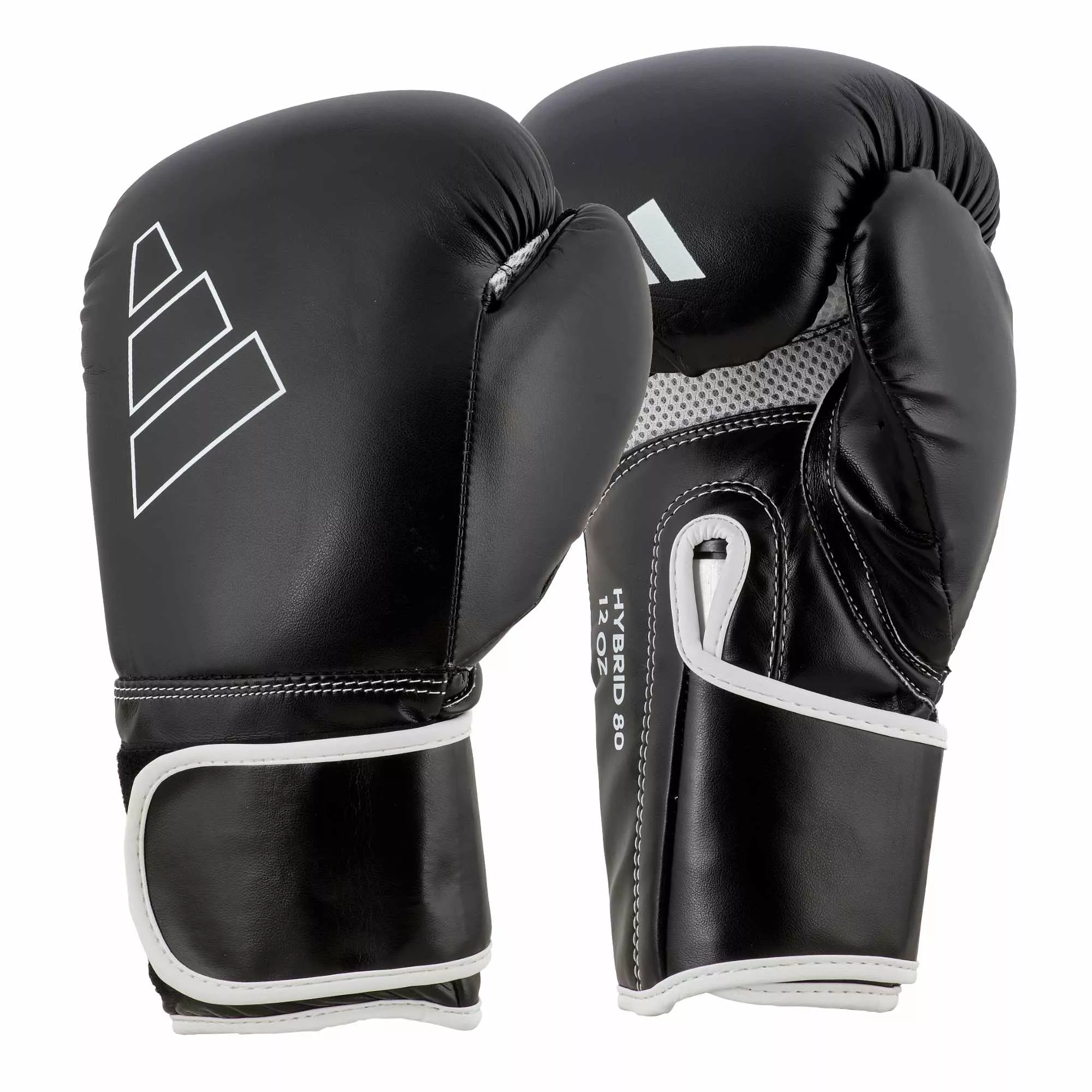 Боксерские перчатки  Adidas Hybrid 80 Black/White 10 унций