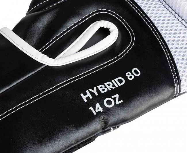 Боксерские перчатки  Adidas Hybrid 80 Black/White 10 унций