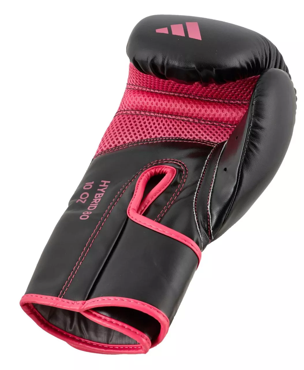Боксерские перчатки  Adidas Hybrid 80 Black/Pink 10 унций