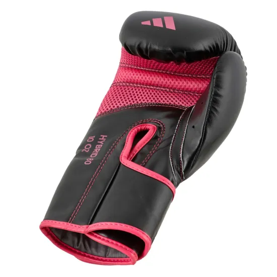 Боксерские перчатки  Adidas Hybrid 80 Black/Pink 10 унций