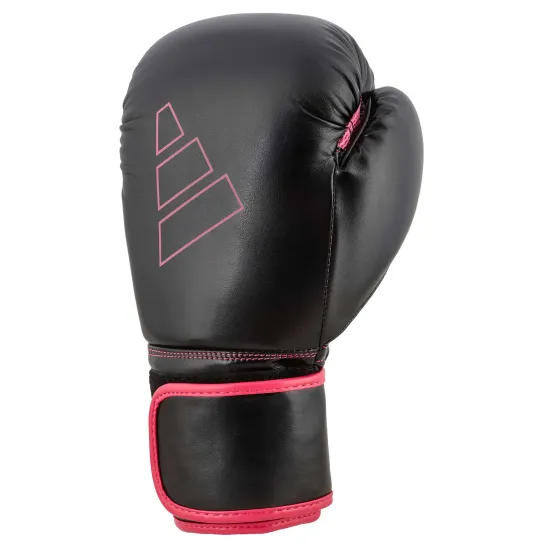Боксерские перчатки  Adidas Hybrid 80 Black/Pink 10 унций
