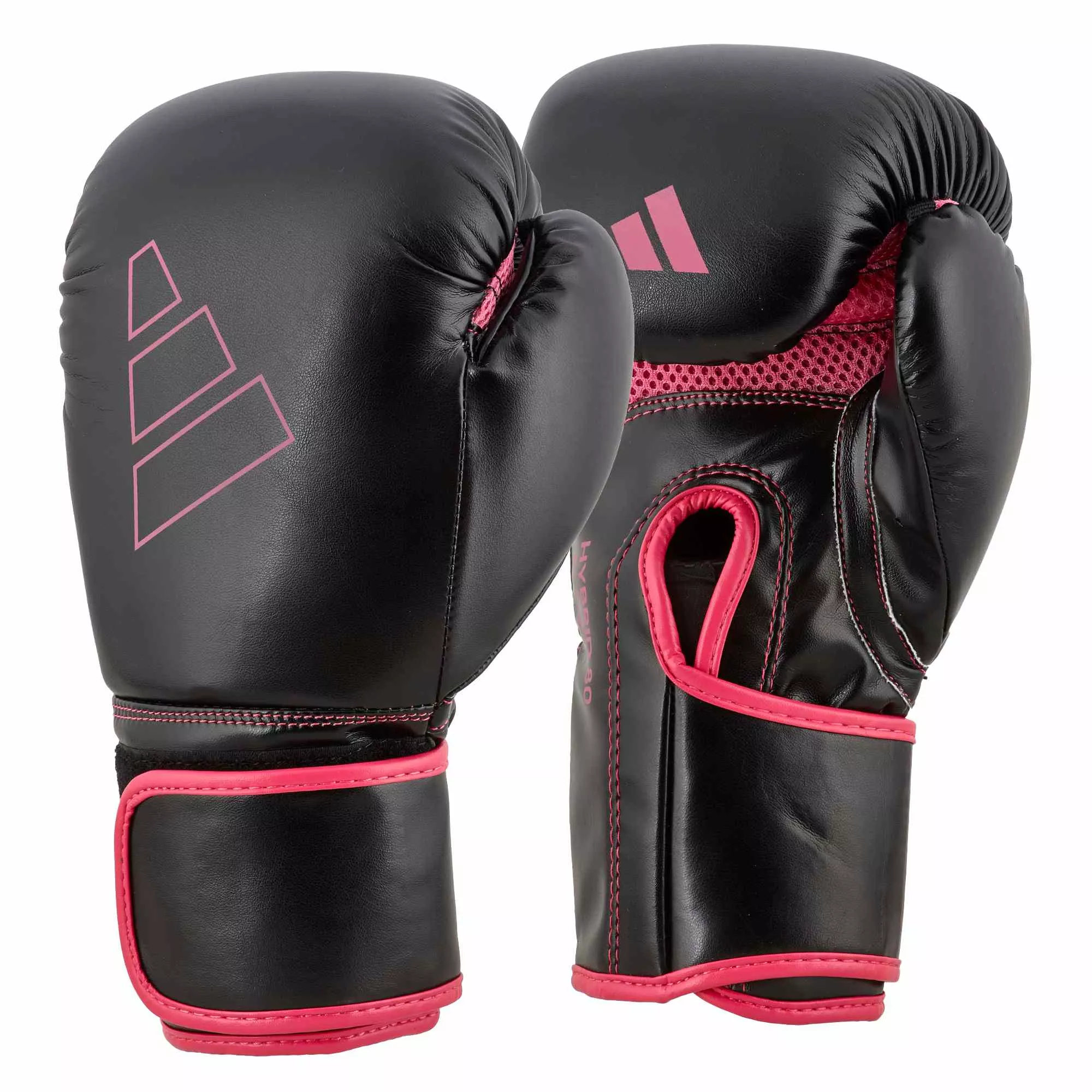 Боксерские перчатки  Adidas Hybrid 80 Black/Pink 10 унций