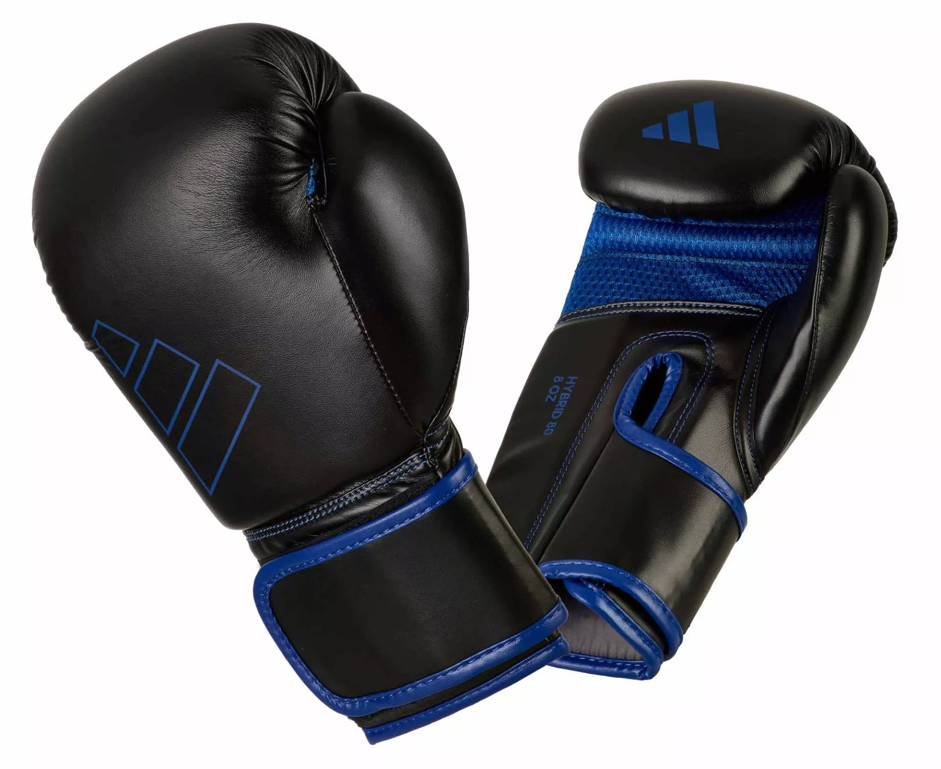 Боксерские перчатки  Adidas Hybrid 80 Black/Blue 10 унций