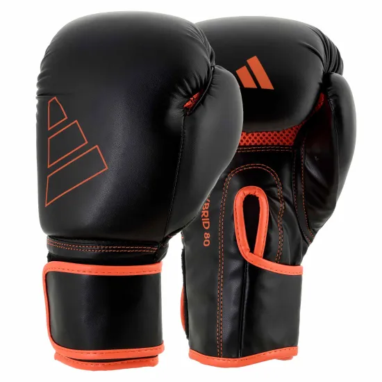 Боксерские перчатки  Adidas Hybrid 80 Black/Red 10 унций
