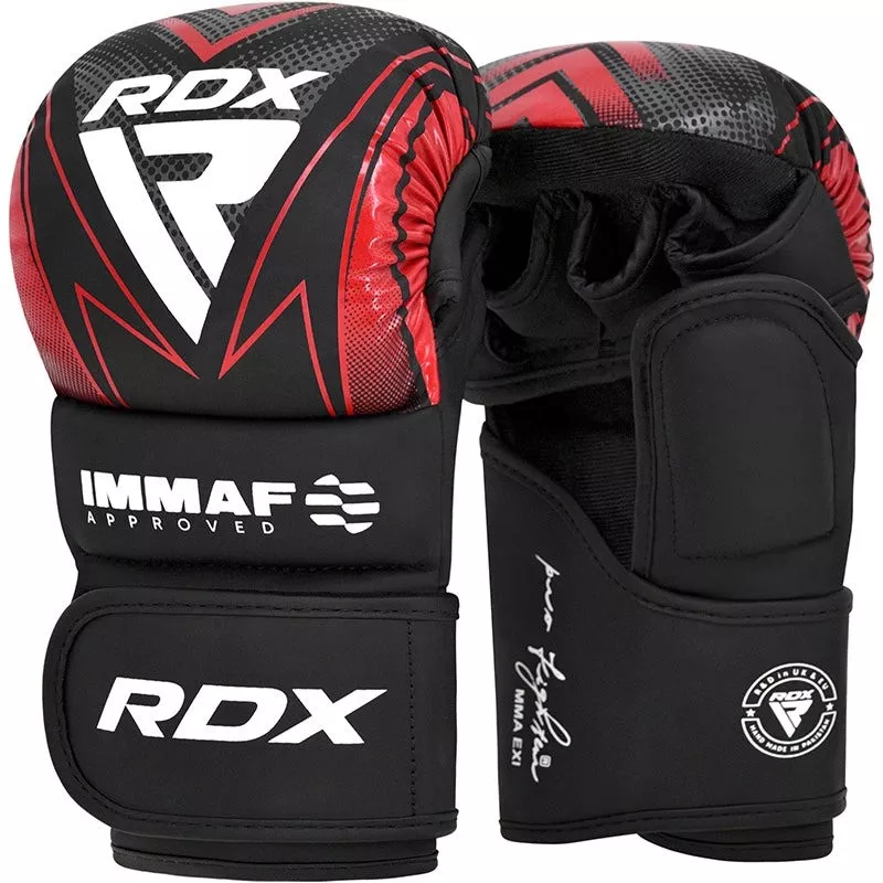 Рукавиці для ММА RDX схвалено IMMAF Red-S (капа в комплекті)