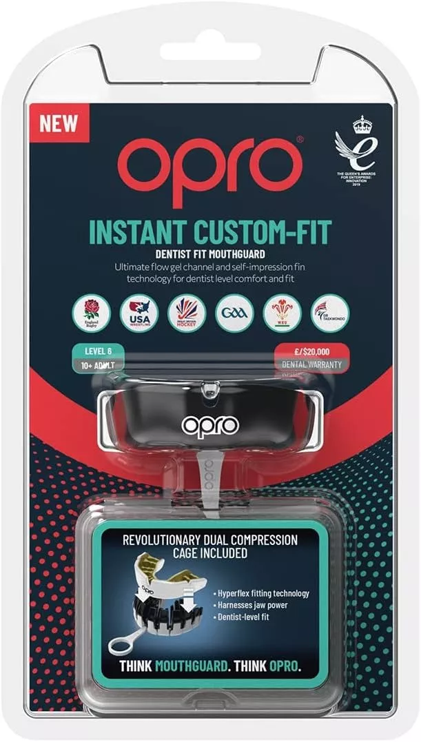 Капа OPRO Instant Black/White-взрослая
