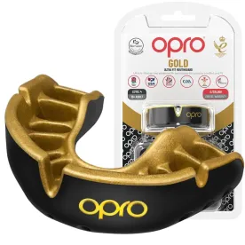 Капа OPRO Gold Black/Gold-детская