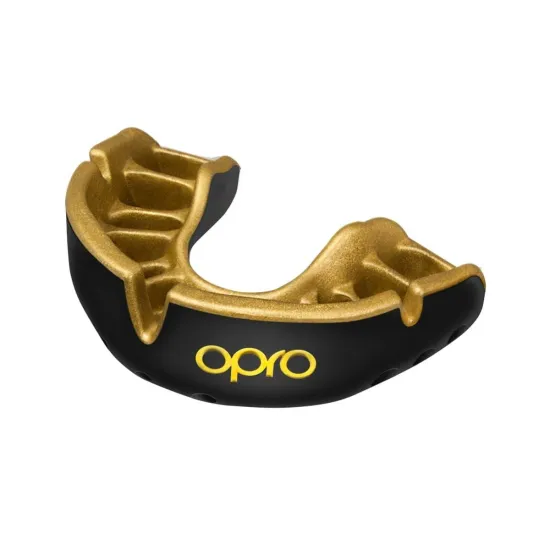 Капа OPRO Gold Black/Gold-детская