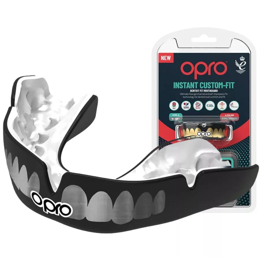 Капа OPRO Instant TEETH Black/Silver-взрослая