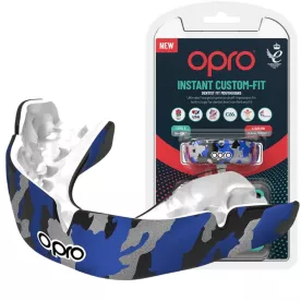 Капа OPRO Instant CAMO Black/Blue-взрослая