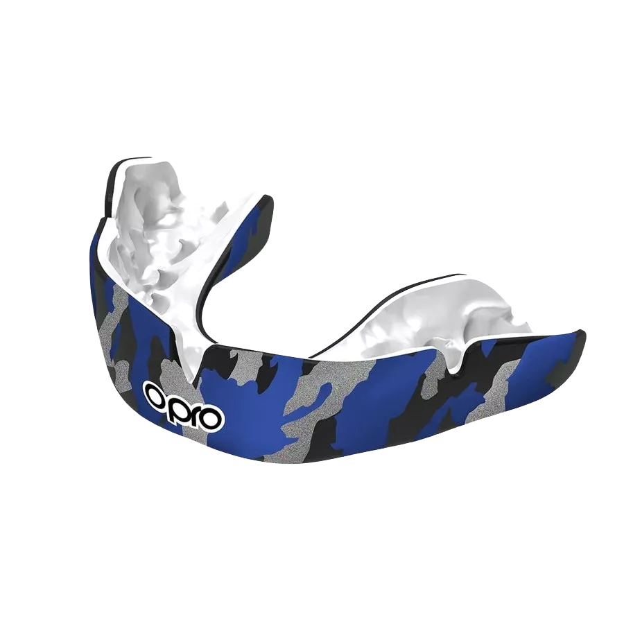 Капа OPRO Instant CAMO Black/Blue-взрослая