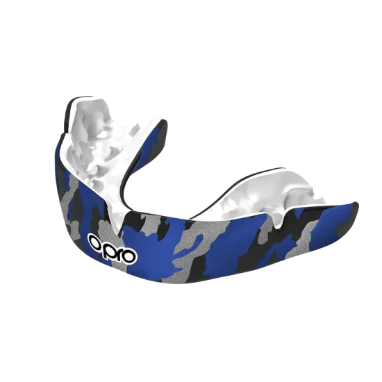 Капа OPRO Instant CAMO Black/Blue-взрослая