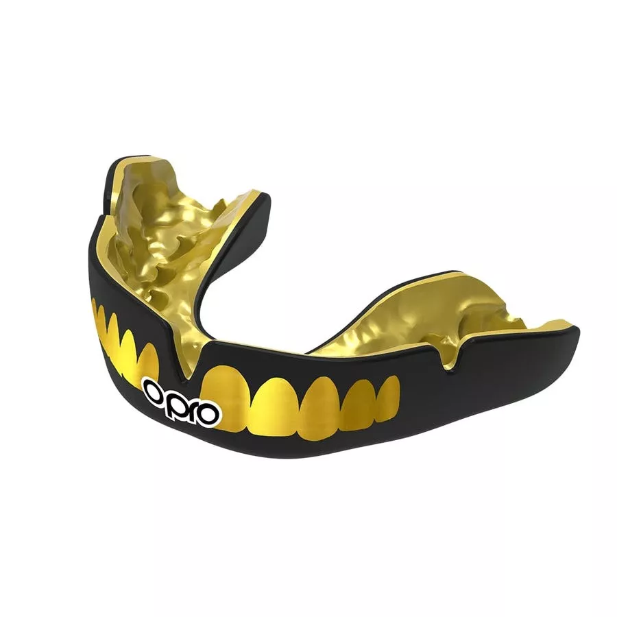 Капа OPRO Instant TEETH Black/Gold-взрослая
