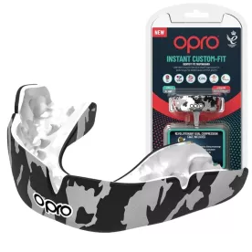 Капа OPRO Instant CAMO Black/White-взрослая