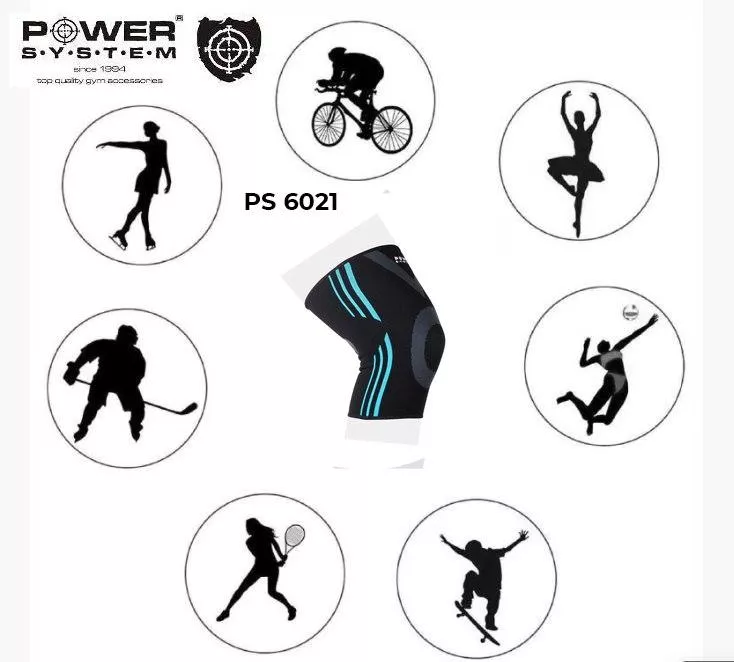 Наколінники Power System PS-6021 Knee Support Evo Black/Blue (пара) M