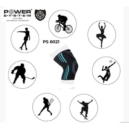 Наколінники Power System PS-6021 Knee Support Evo Black/Blue (пара) M