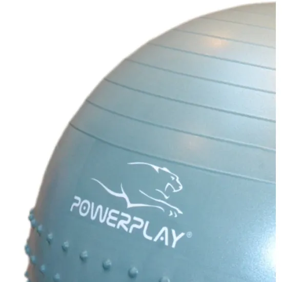 Фітбол напівмасажний PowerPlay 4003 65cm Gymball Зелений + насос