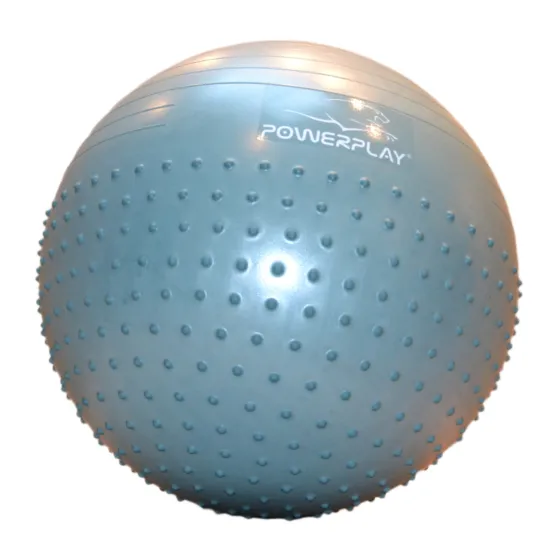 Фітбол напівмасажний PowerPlay 4003 65cm Gymball Зелений + насос