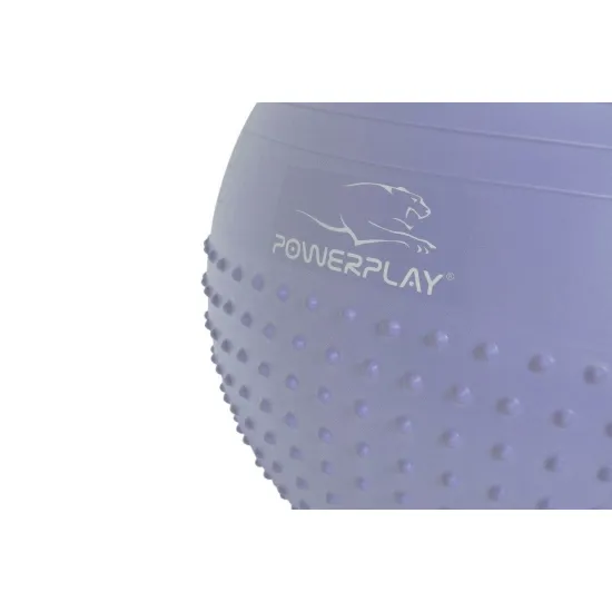 Фітбол напівмасажний PowerPlay 4003 Ø75 cm Gymball Sky Blue + помпа