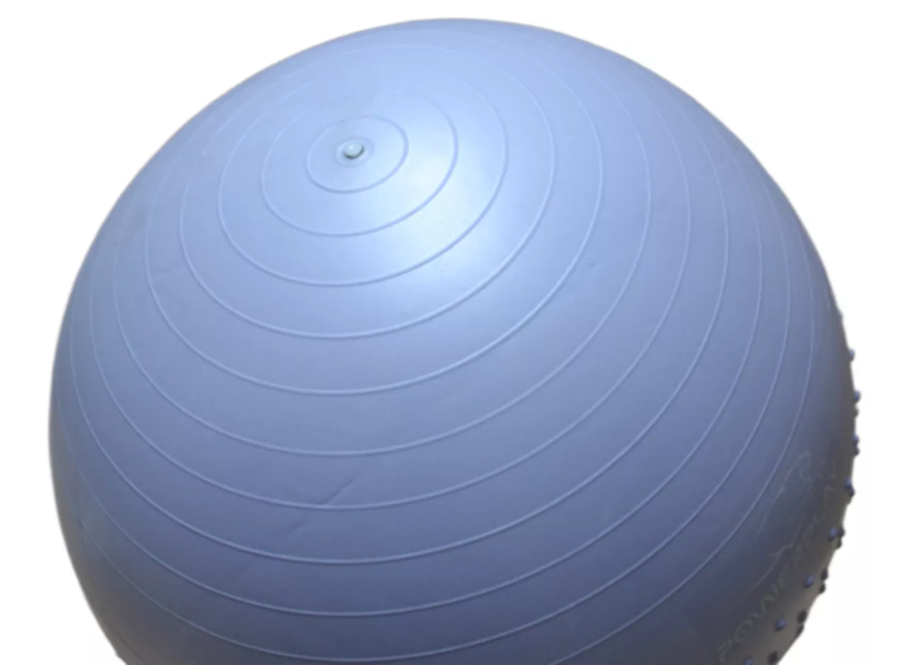 Фитбол полумассажный PowerPlay 4003 Ø75 cm Gymball Sky Blue + насос