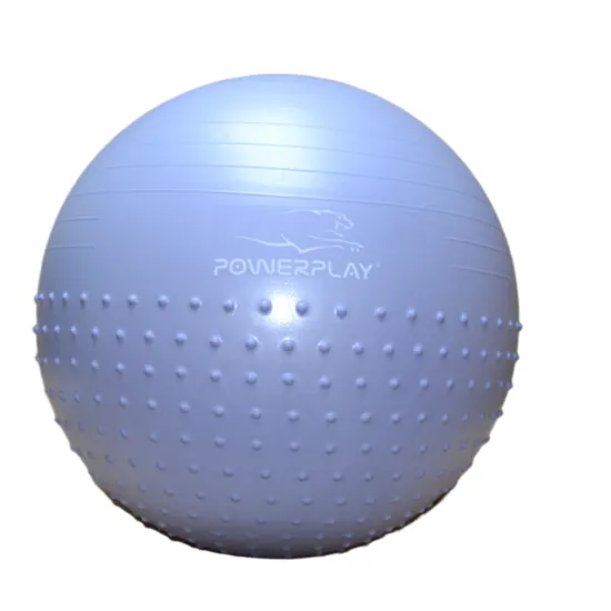 Фітбол напівмасажний PowerPlay 4003 Ø75 cm Gymball Sky Blue + помпа