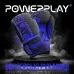 Боксерские перчатки PowerPlay 3086 Matt Challenger Черно-Синие 10 унций