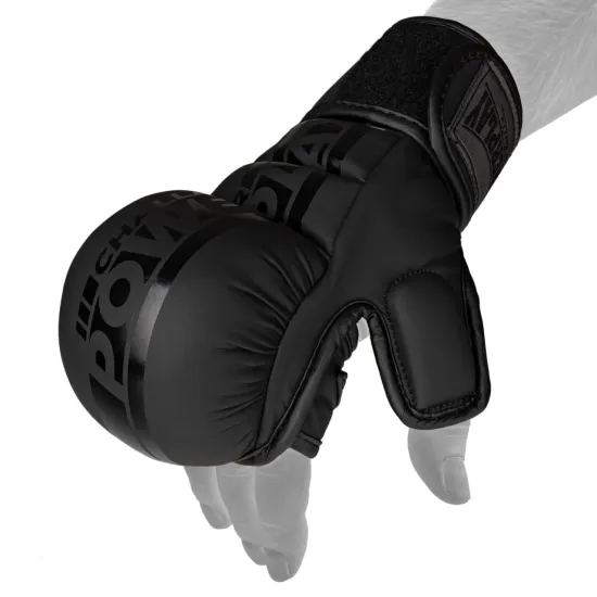 Рукавиці для MMA PowerPlay PP_3033 Ultra Matt Чорні S