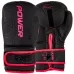 Боксерские перчатки PowerPlay 3024 Ultra Mat Черно-Розовые 8 унций