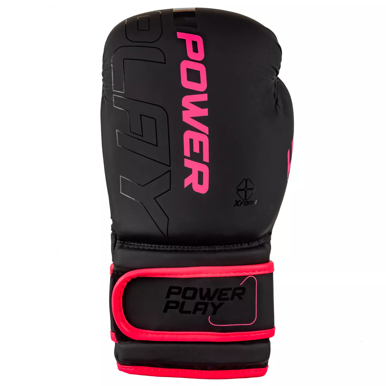 Боксерские перчатки PowerPlay 3024 Ultra Mat Черно-Розовые 8 унций