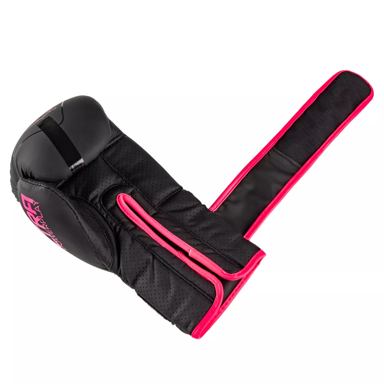 Боксерские перчатки PowerPlay 3024 Ultra Mat Черно-Розовые 8 унций