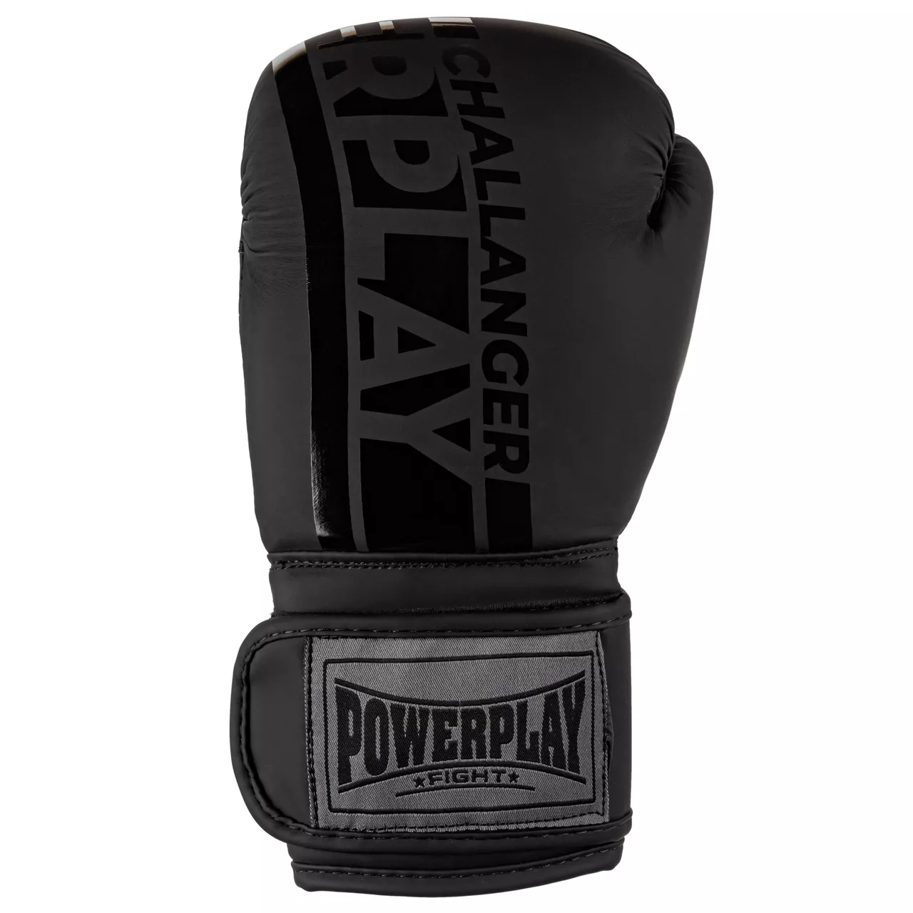 Боксерские перчатки PowerPlay 3086 Matt Challenger Черные 10 унций