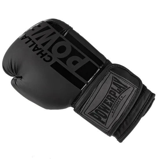Боксерские перчатки PowerPlay 3086 Matt Challenger Черные 10 унций