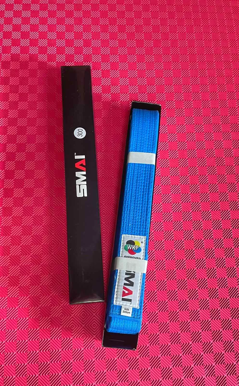 Пояс для кимоно Smai Premium Version WKF Голубой-260