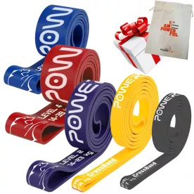 Эспандер для фитнеса и кроссфита PowerPlay PP_0017 набор 5шт. сопротивление 2-45кг. (суммарно 128кг.)