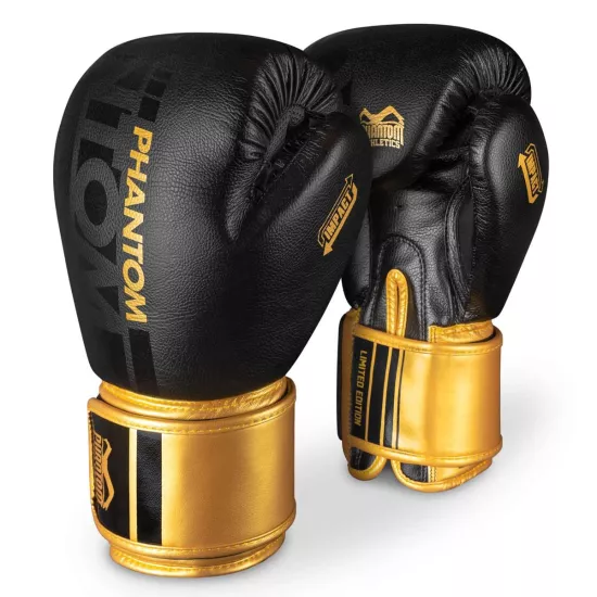 Боксерські рукавиці Phantom APEX Black/Gold 10 унцій