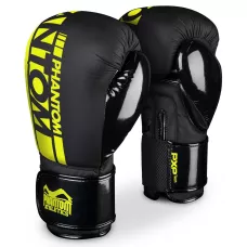 Боксерські рукавиці Phantom APEX Elastic Neon Black/Yellow 14 унцій