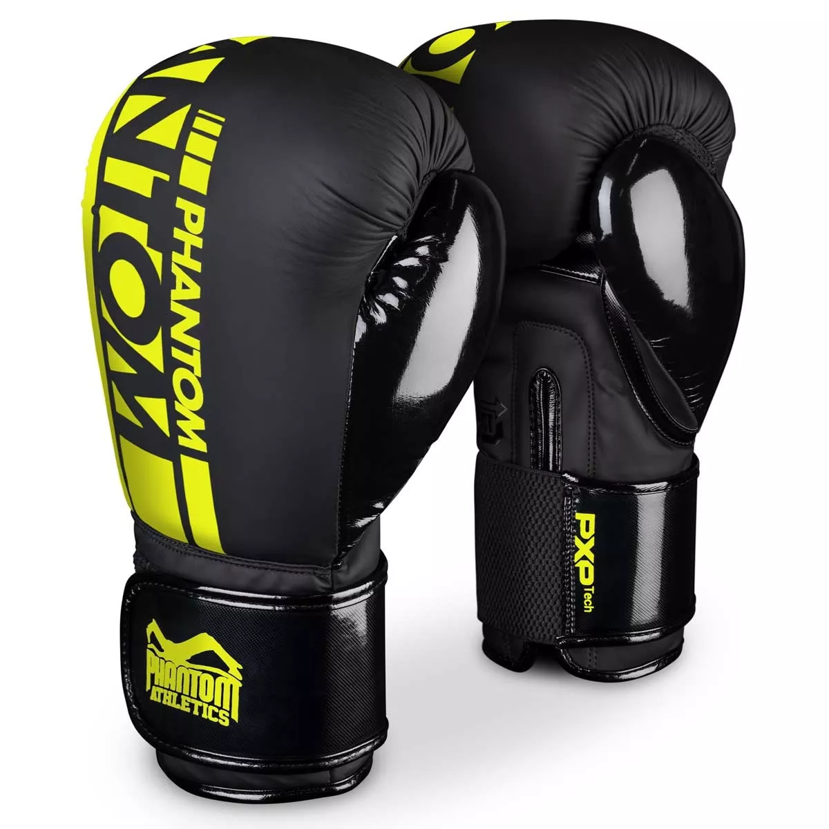 Боксерські рукавиці Phantom APEX Elastic Neon Black/Yellow 10 унцій