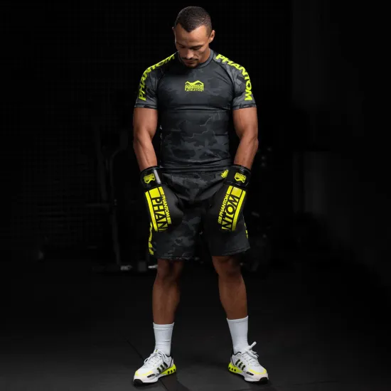 Боксерські рукавиці Phantom APEX Elastic Neon Black/Yellow 10 унцій