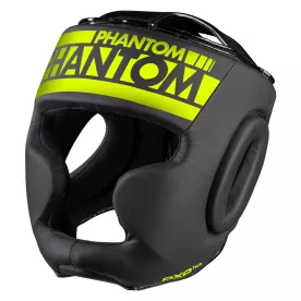 Боксерський шолом Phantom APEX Full Face Neon One Size Black/Yellow-універсальний