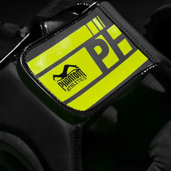 Боксерський шолом Phantom APEX Full Face Neon One Size Black/Yellow-універсальний