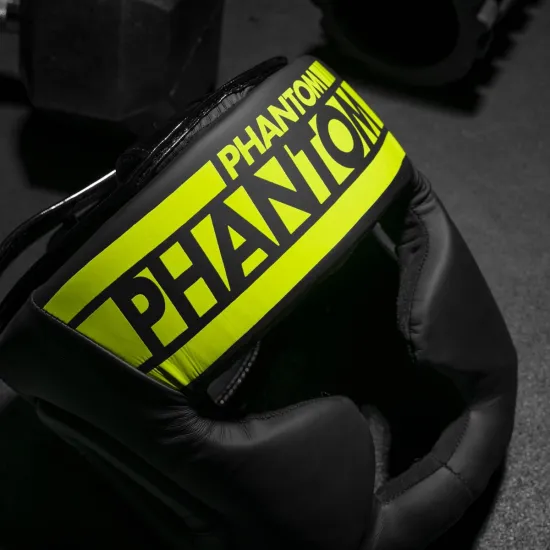 Боксерський шолом Phantom APEX Full Face Neon One Size Black/Yellow-універсальний
