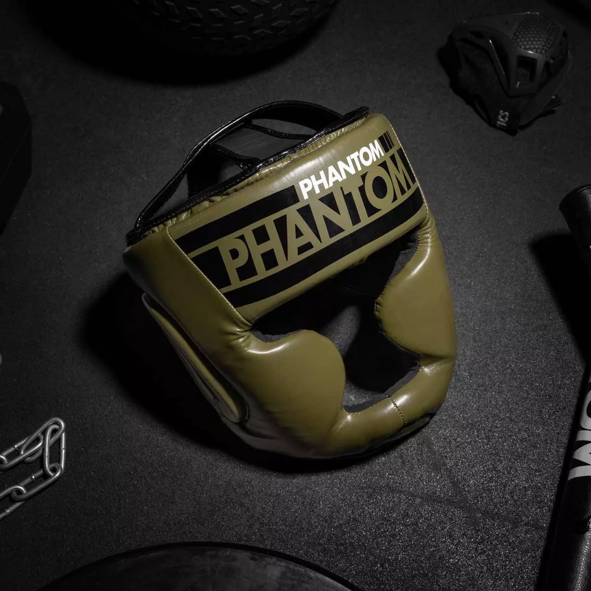 Боксерський шолом Phantom APEX Full Face Army Green-універсальний