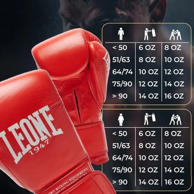 Боксерські рукавиці Leone Greatest Red 10 ун. (бинти 4 м. в комплекті)